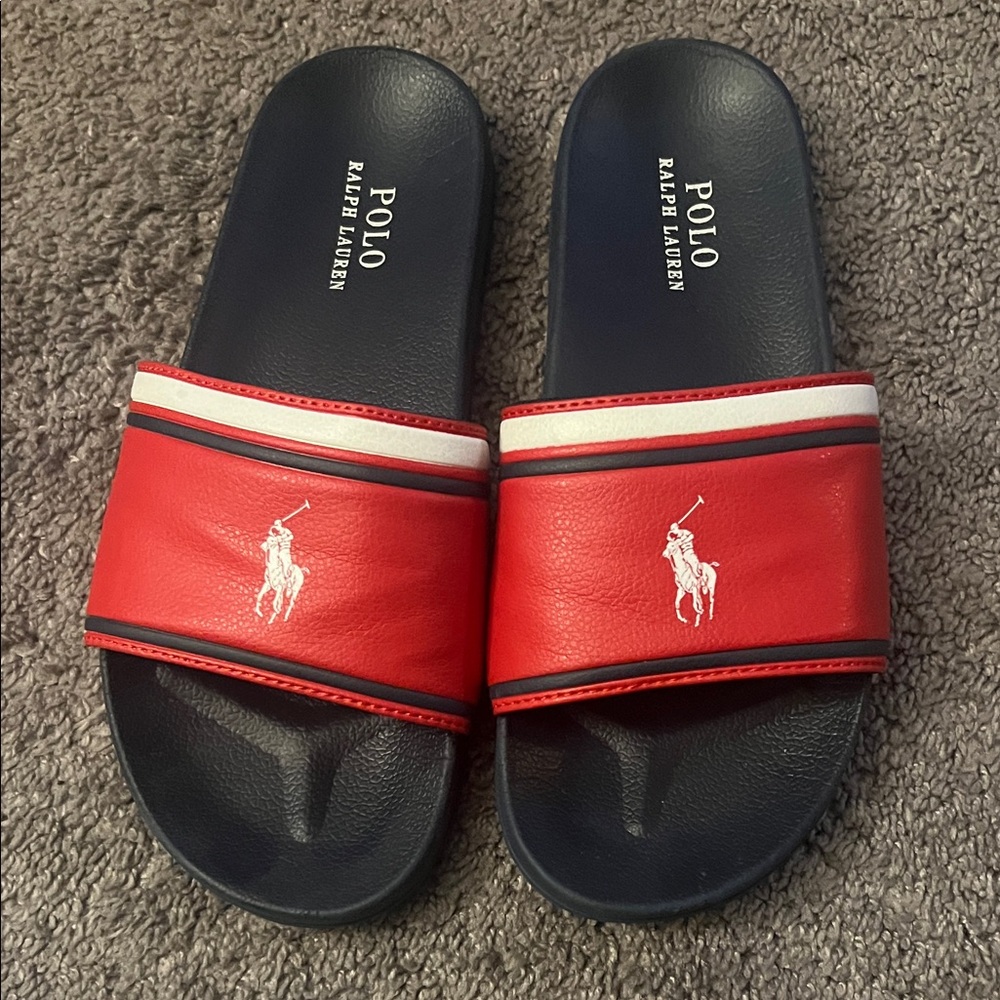 Polo by Ralph Lauren Red and Black Kids Sandals